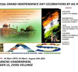 75TH GRAND IAS INDEPENDENCE DAY CELEBRATIONS IN SKÅNE